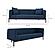 Jaxon Dark Blue Sofa by Moe's Home Collection