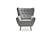 Voss Chair Light Gray by Prestige Furnishings