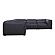 Form Dream Modular Sectional Vantage Black Leather by Moe's Home Collection