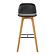 Napoli Leather Barstool Black by Moe's Home Collection