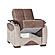 Yafah Brown Microfiber Fabric Armchair by Casamode