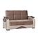 Yafah Brown Microfiber Fabric Loveseat by Casamode