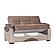 Yafah Brown Microfiber Fabric Loveseat by Casamode