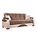 Yafah Brown Microfiber Fabric Sofa Bed by Casamode