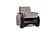 Yafah Gray Microfiber Fabric Armchair by Casamode