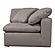 Terra Condo Corner Chair Livesmart Fabric Light Grey by Moe's Home Collection