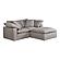 Terra Condo Nook Modular Sectional Livesmart Fabric Light Grey by Moe's Home Collection