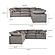 Terra Condo Classic L Modular Sectional Livesmart Fabric Light Grey by Moe's Home Collection