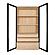 Charlotte Tall Cabinet Black by Moe's Home Collection