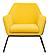 Jose Accent Chair Yellow by Zuo Modern