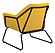 Jose Accent Chair Yellow by Zuo Modern