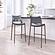 Ace Bar Chair Dark Gray & Walnut (Set of 2) by Zuo Modern