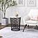 King Side Table White & Antique Bronze by Zuo Modern