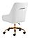 Madelaine Office Chair White & Gold by Zuo Modern