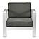 Cosmopolitan Arm Chair Gray by Zuo Modern
