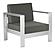 Cosmopolitan Arm Chair Gray by Zuo Modern