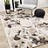 Zola Cream Taupe Brown Distressed Foliage Rug by Kalora