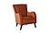 Piero Hande Orange Accent Chair by Bellona