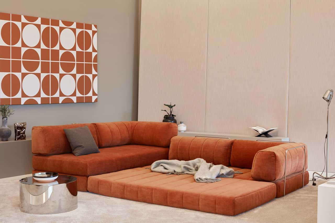 CozyPad Sleeper Sofa L-Shape with Arms