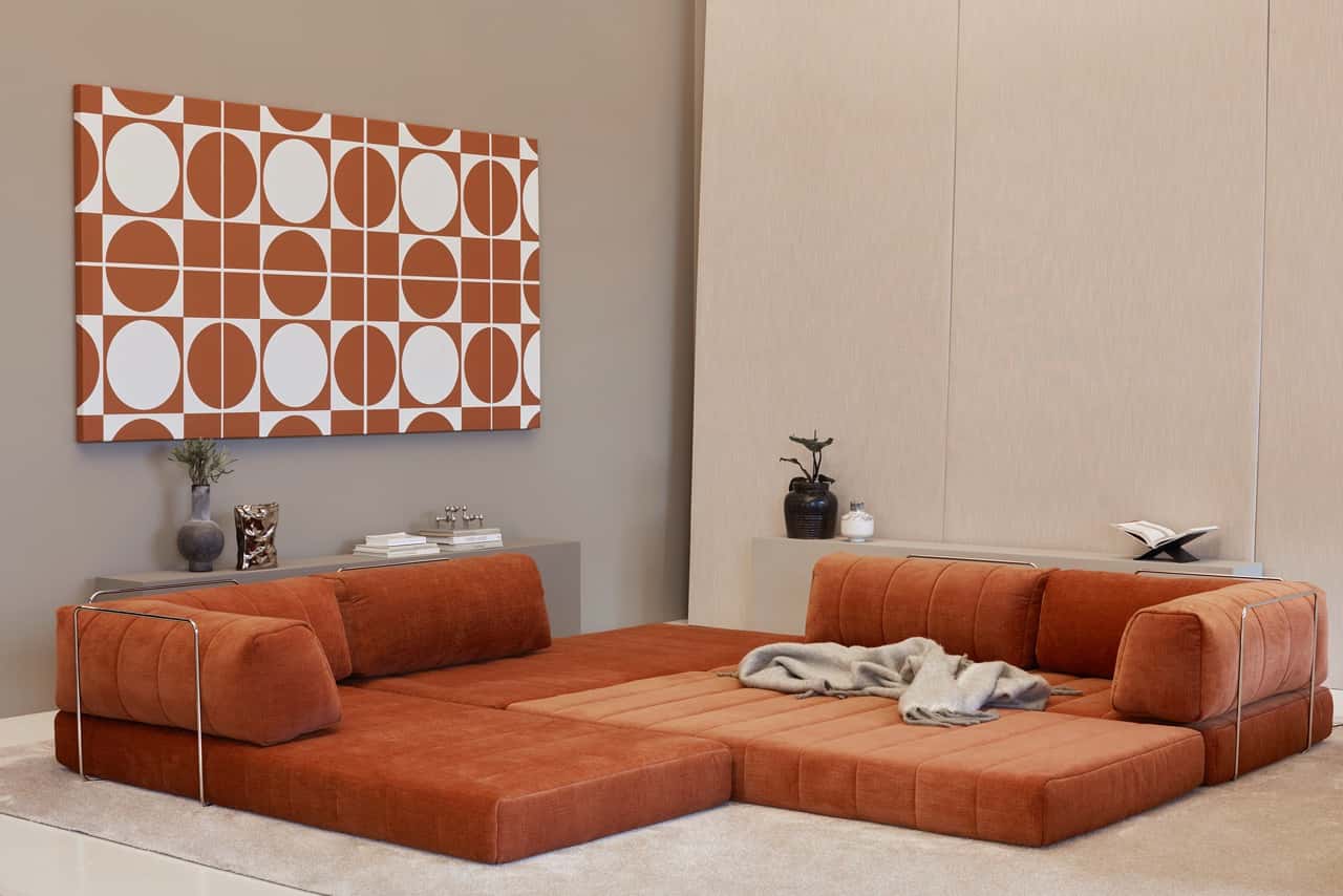 CozyPad Sleeper Sofa L-Shape with Arms