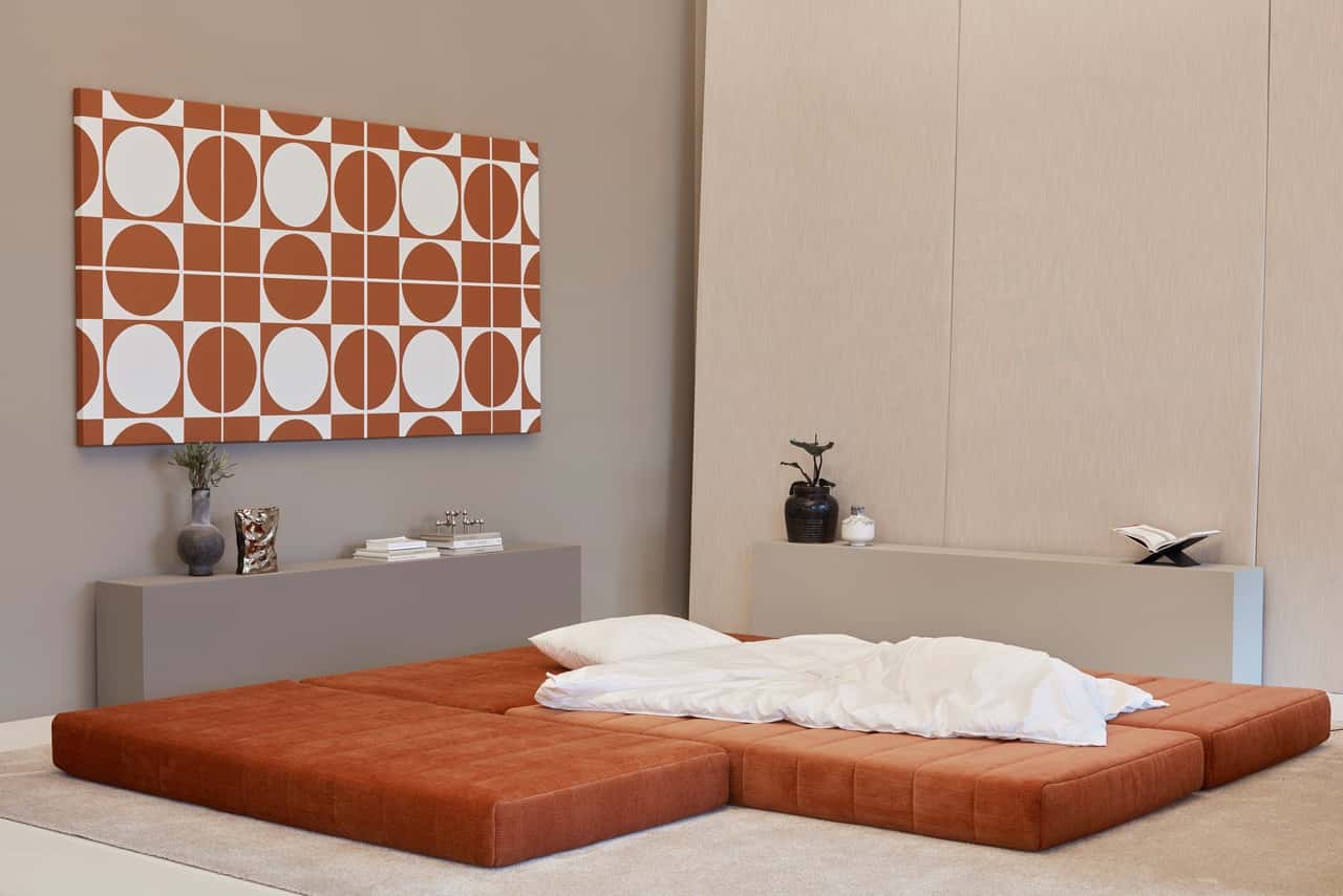 CozyPad Sleeper Sofa L-Shape with Arms