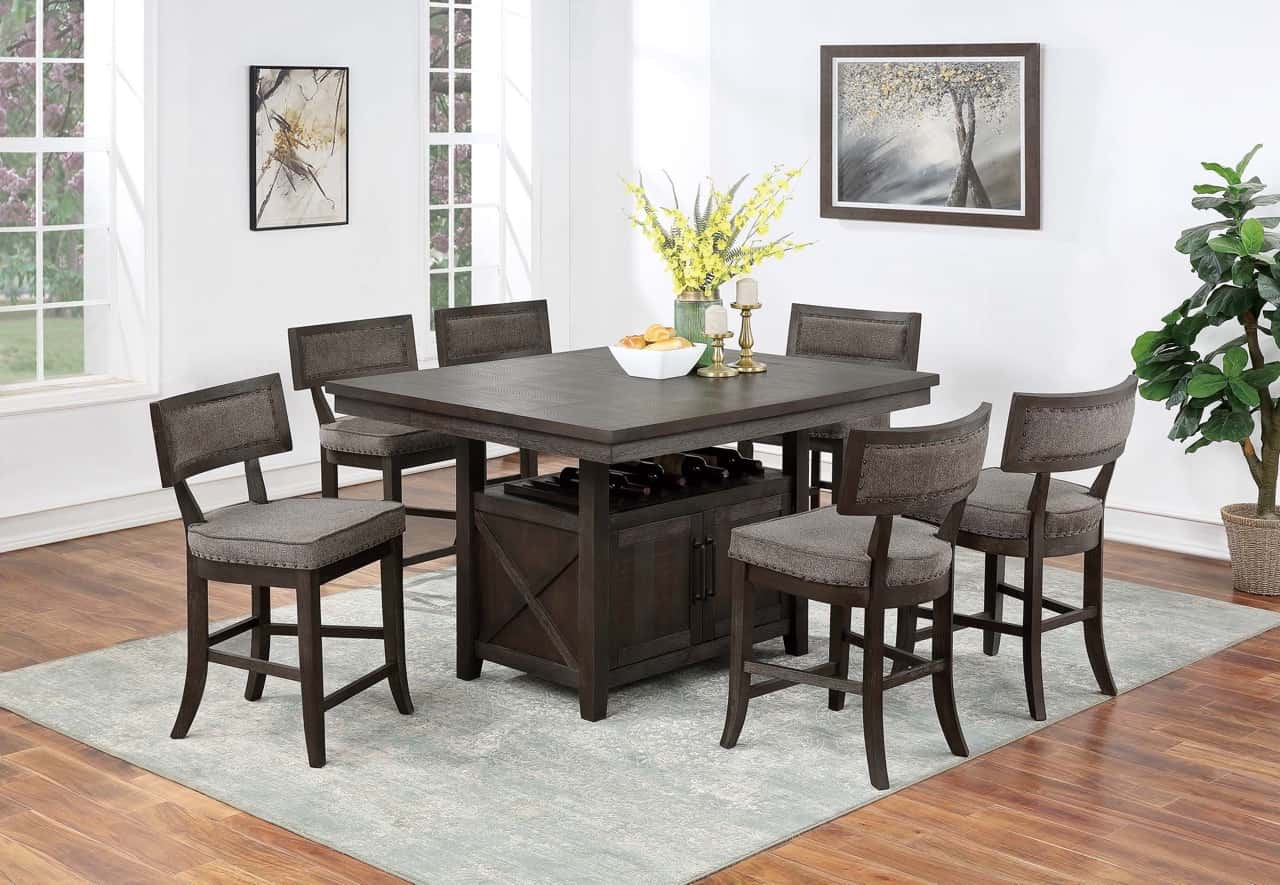 F2569 Wood Counter Height Dining Table
