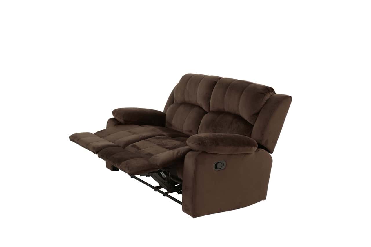 F6711 Padded Suede Reclining Loveseat - Thumbnail 2