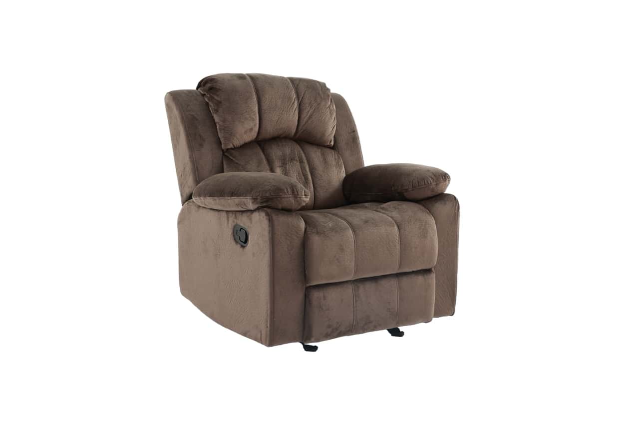 F6713 Padded Suede Rocker Reclining Chair - Thumbnail 2
