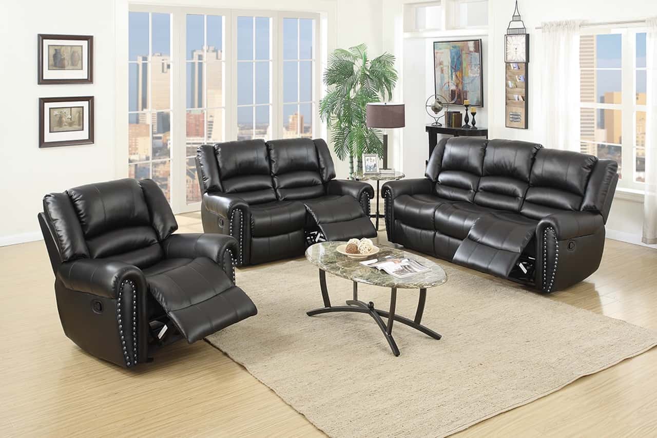 F6751 Bonded Leather Glider Reclining Chair
