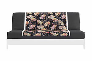 Japanese Printed Futon Cover - Fan (Black & White)