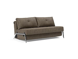 Cubed Deluxe Sofa Bed (Full Size) Esina Cedar Brown, Aluminum Legs by Innovation Living