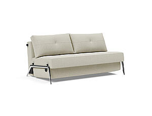 Cubed Deluxe Sofa Bed (Full Size) Mixed Dance Natural, Aluminum Legs by Innovation Living