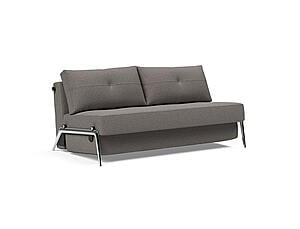 Cubed Deluxe Sofa Bed (Queen Size) Mixed Dance Gray, Aluminum Legs by Innovation Living