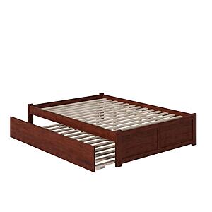 Concord King Platform Bed w/Footboard & Twin Xl Trundle by Atlantic