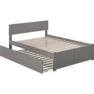 Orlando Full Platform Bed w/Footboard & Full Trundle by Atlantic
