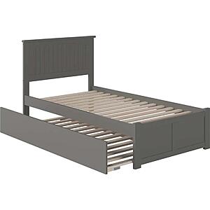 Nantucket Twin Platform Bed w/Footboard & Twin Trundle by Atlantic