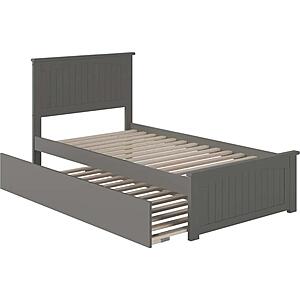 Nantucket Twin Platform Bed w/Matching Footboard & Twin Trundle by Atlantic