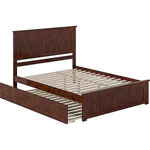 Nantucket Queen Platform Bed w/Matching Footboard & Twin XL Trundle by Atlantic