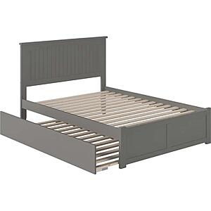 Nantucket King Platform Bed w/Footboard & Twin XL Trundle by Atlantic