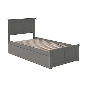 Madison Twin Platform Bed w/Matching Footboard & Twin Trundle by Atlantic