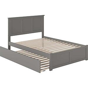 Madison Full Platform Bed w/Footboard & Full Trundle by Atlantic