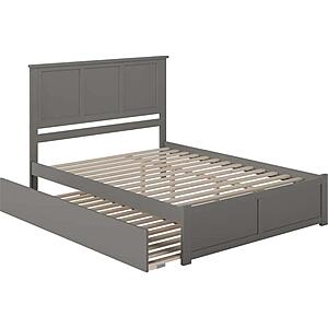 Madison Queen Platform Bed w/Footboard & Twin XL Trundle by Atlantic