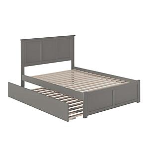 Madison King Platform Bed w/Footboard & Twin XL Trundle by Atlantic