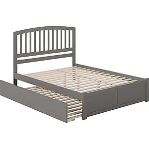 Richmond King Platform Bed w/Footboard & Twin XL Trundle by Atlantic