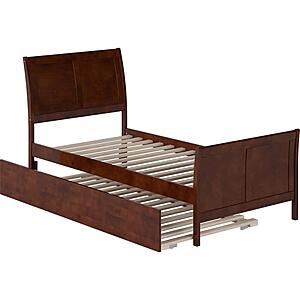 Portland Twin XL Platform Bed w/Matching Footboard & Twin XL Trundle by Atlantic
