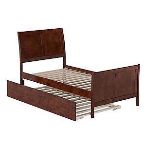 Portland Twin Platform Bed w/Matching Footboard & Twin Trundle by Atlantic
