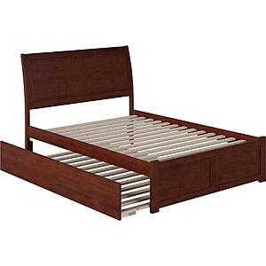 Portland Full Platform Bed w/Footboard & Full Trundle by Atlantic