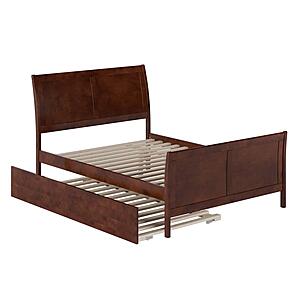 Portland Full Platform Bed w/Matching Footboard & Twin Trundle by Atlantic