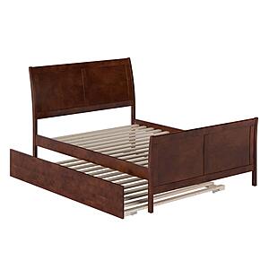 Portland Full Platform Bed w/Matching Footboard & Full Trundle by Atlantic
