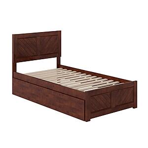 Canyon Twin Platform Bed w/Matching Footboard & Twin Trundle by Atlantic